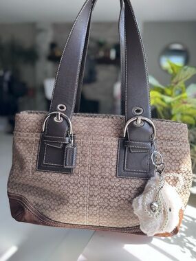 Coach Signature & Suede Soho Bag in Brown #10928